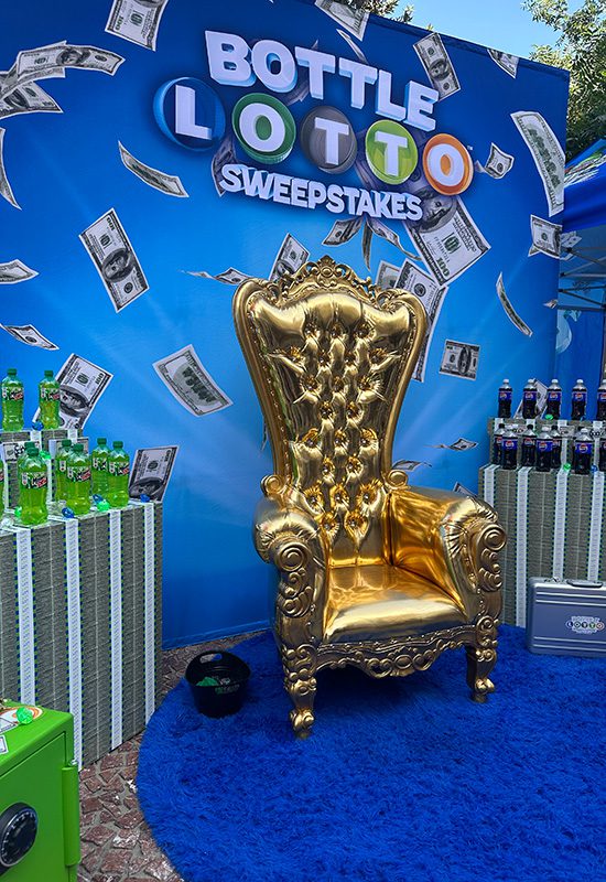 PepsiCo Bottle Lotto Throne Photo Op