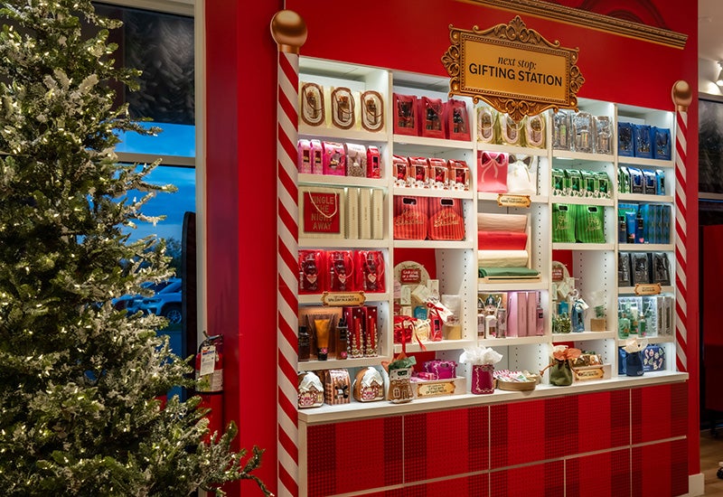 Bath & Body Works store display